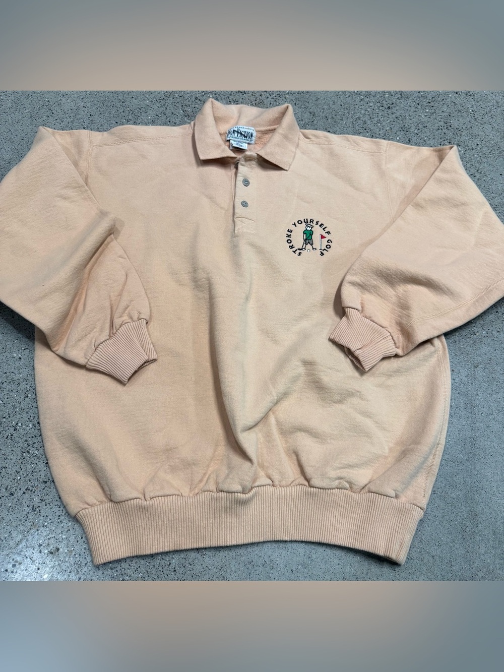 vintage 1990s "Non-Fiction Canadian Classics" 1/4-button polo sweatshirt